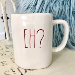 𝅺Rae DUNN, Eh?, Mug, Canadian, Canada, RED PRINT, Coffee Mug, New, No Tags